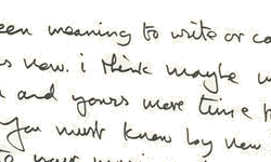 Handwriting specimen