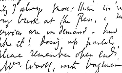 Handwriting specimen